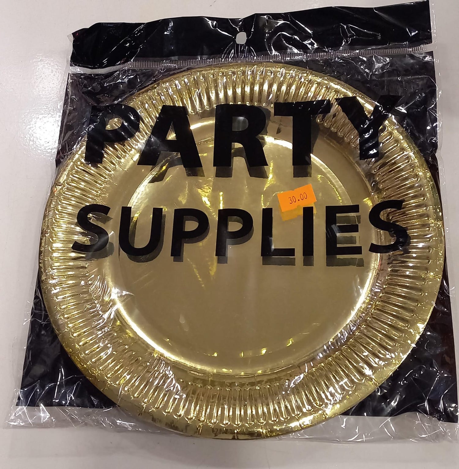 Gold Party plates 9&quot; (10 pcs)