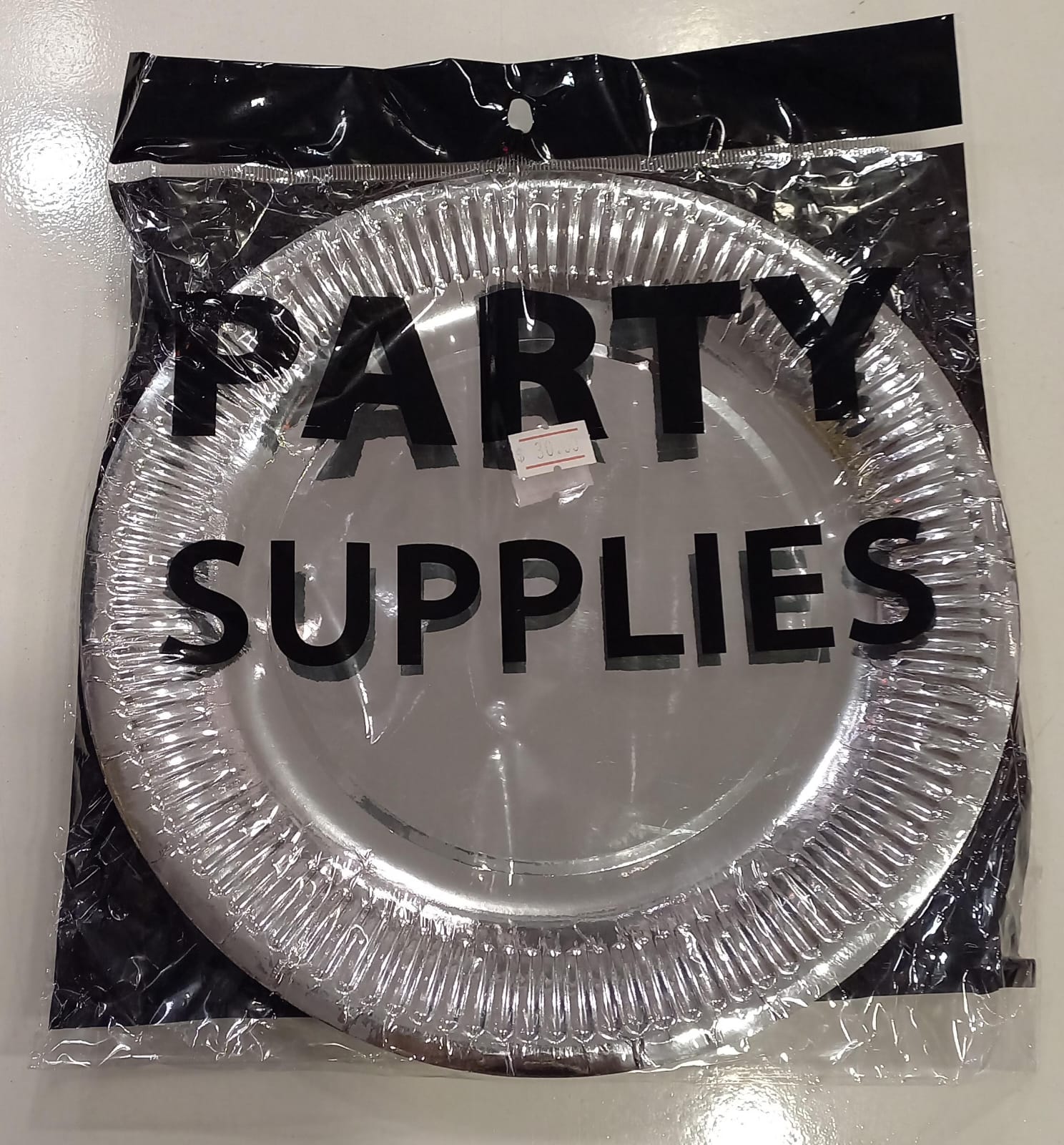 Silver Party plates 9&quot; (10 pcs)