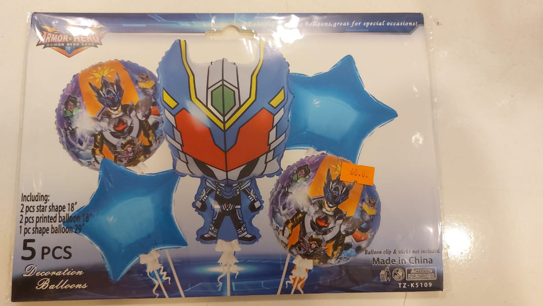 Armor Hero 5pc foil Balloon set - Preppy Kids (Grand Bazaar)