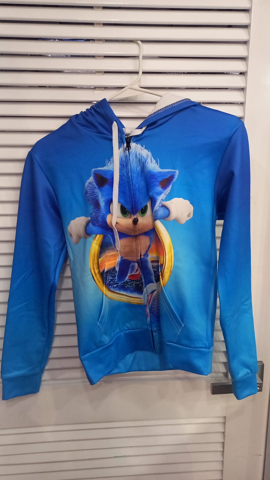 Sonic Zipper 3D Hoodie (Rich Blue Ring Runner)