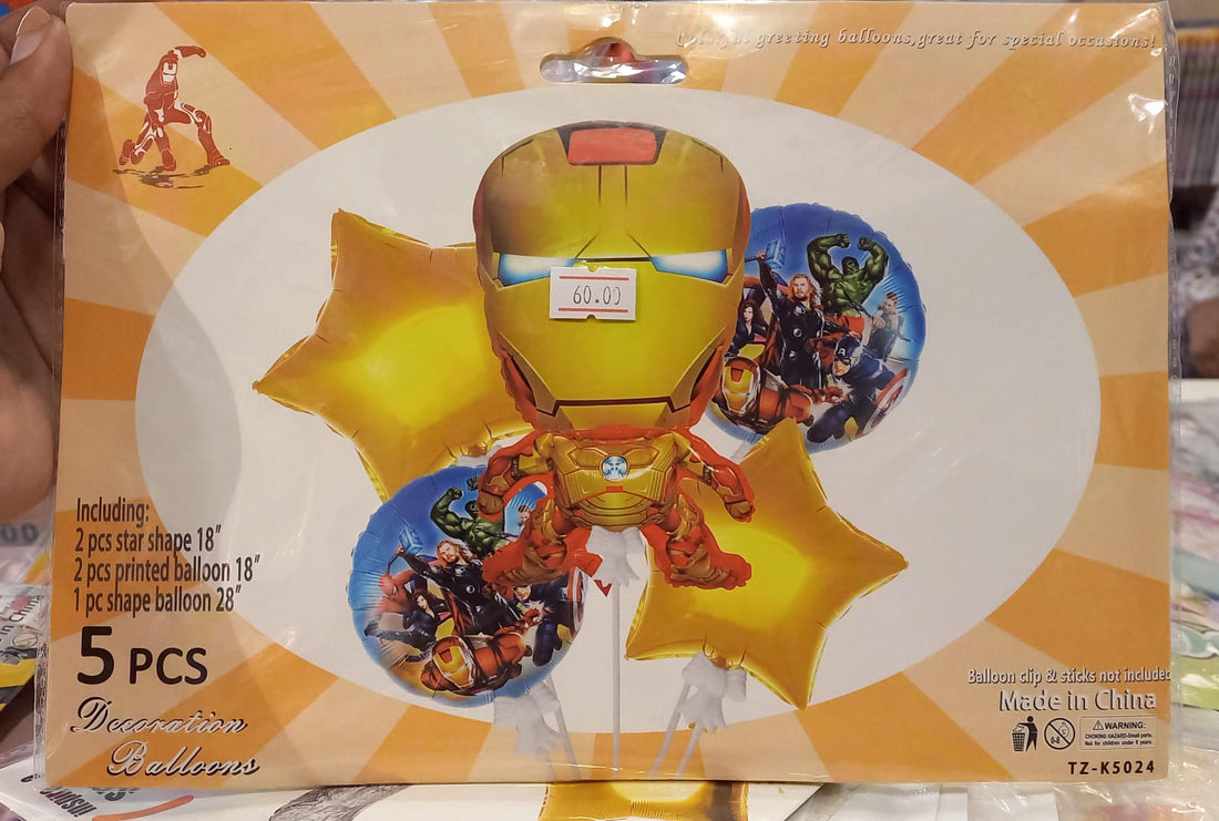 Iron Man 5pc foil Balloon set