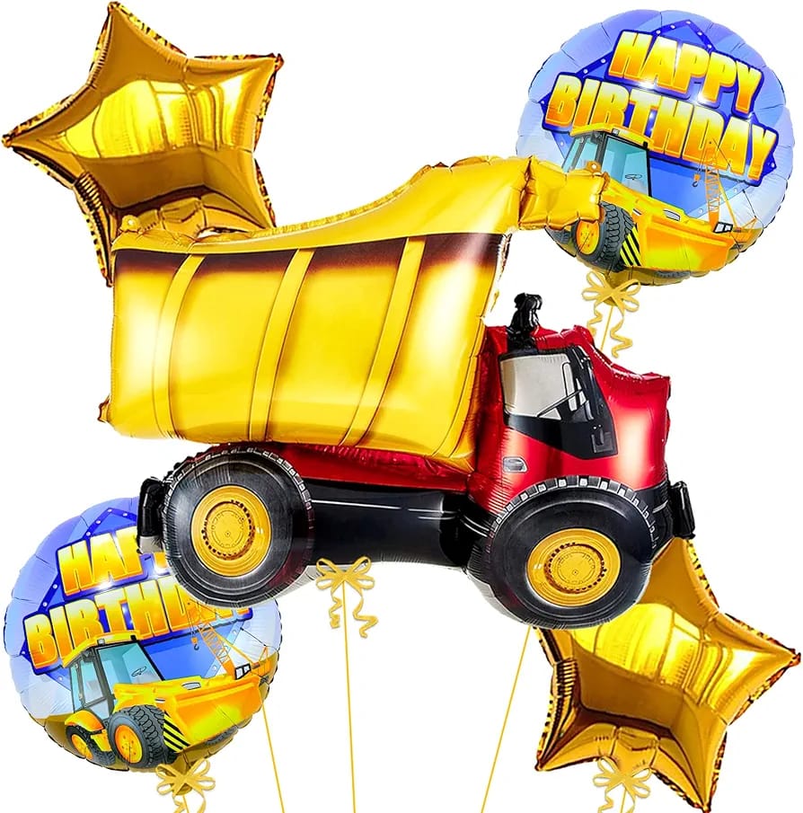 Construction 5pc foil Balloon set Truck