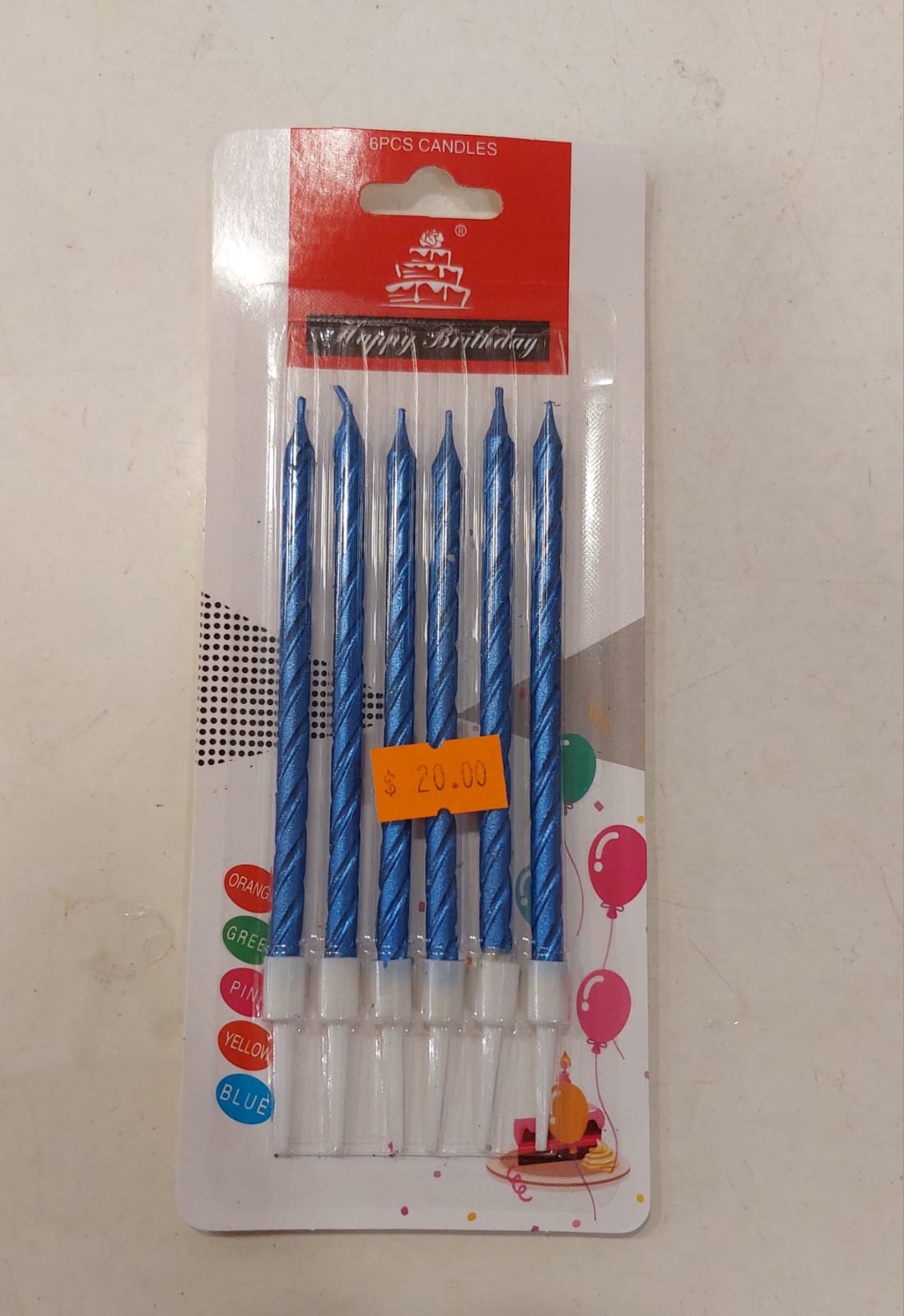 6pc blue candles