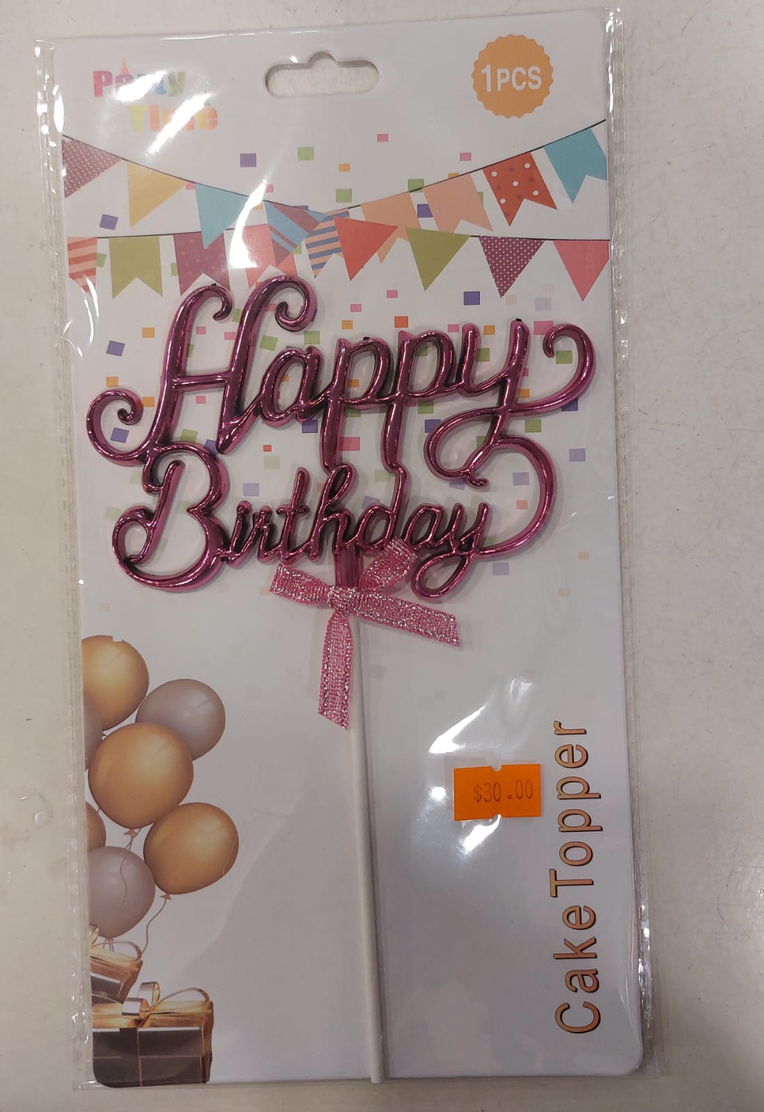 Happy Birthday Rose Gold Candle