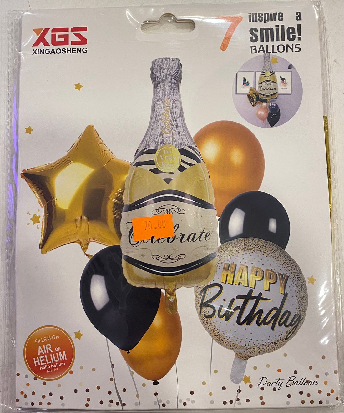 HBD Salut Celebrate Foil Balloon Set Happy Birthday