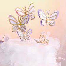 3pc Butterfly Cake Toppers (Purple)