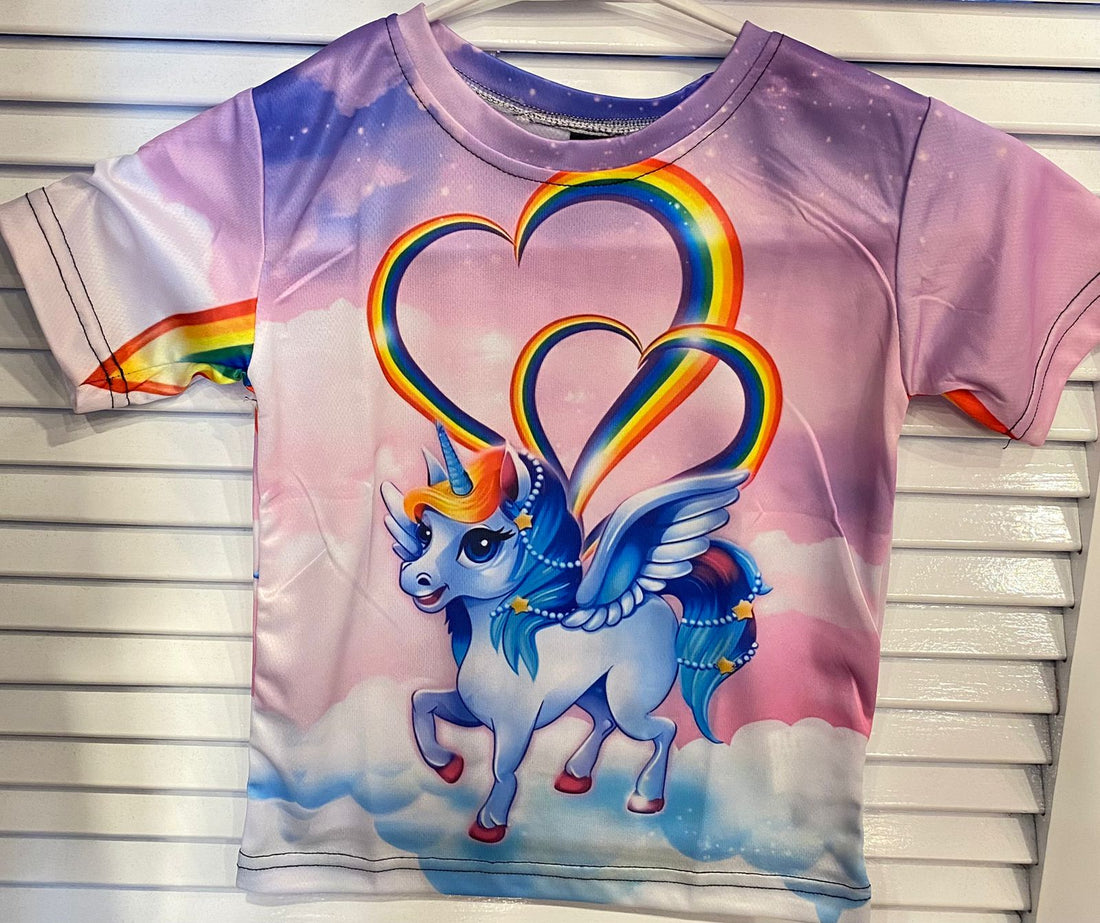 Unicorn Heart Rainbow Tshirt