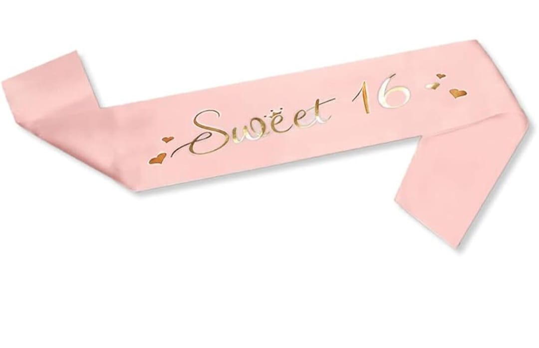 Sweet 16 sash pink