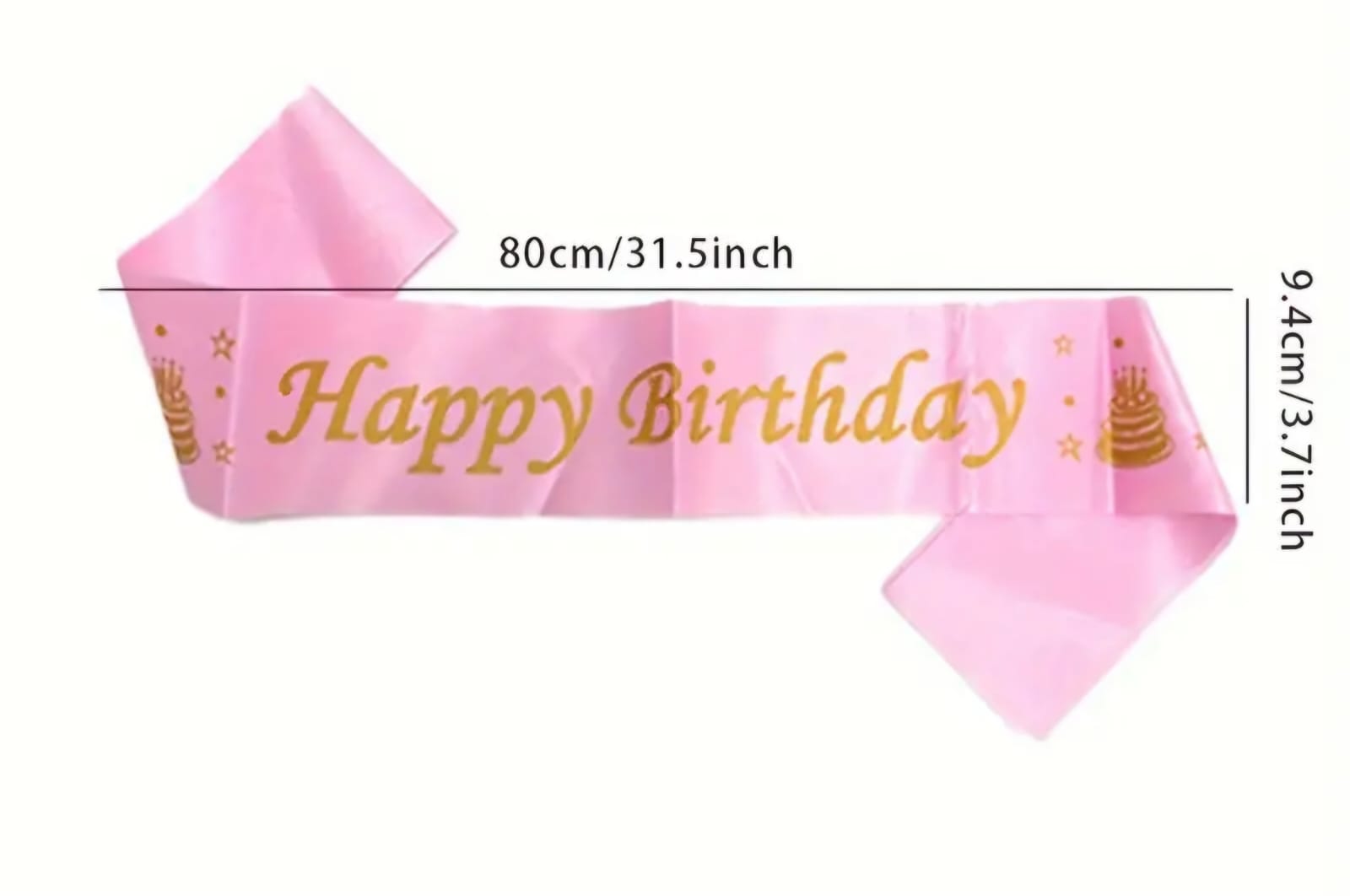 Happy Birthday Sash Light Pink