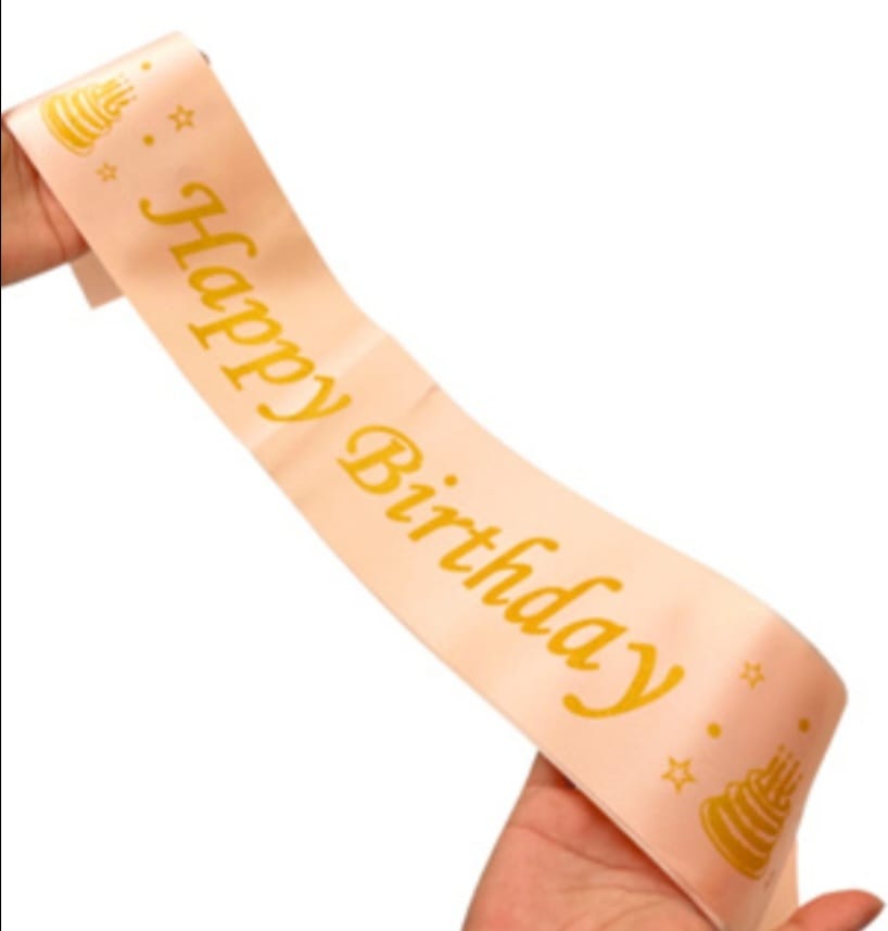 Happy Birthday Sash  Peach - Preppy Kids (Grand Bazaar)