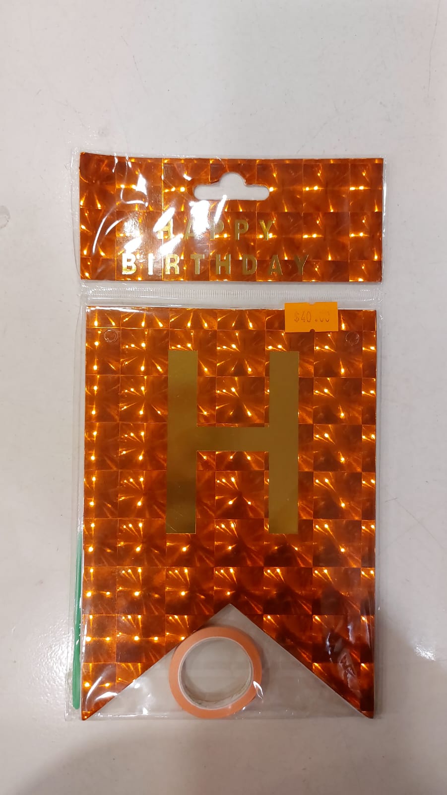 Orange Happy Birthday Banner