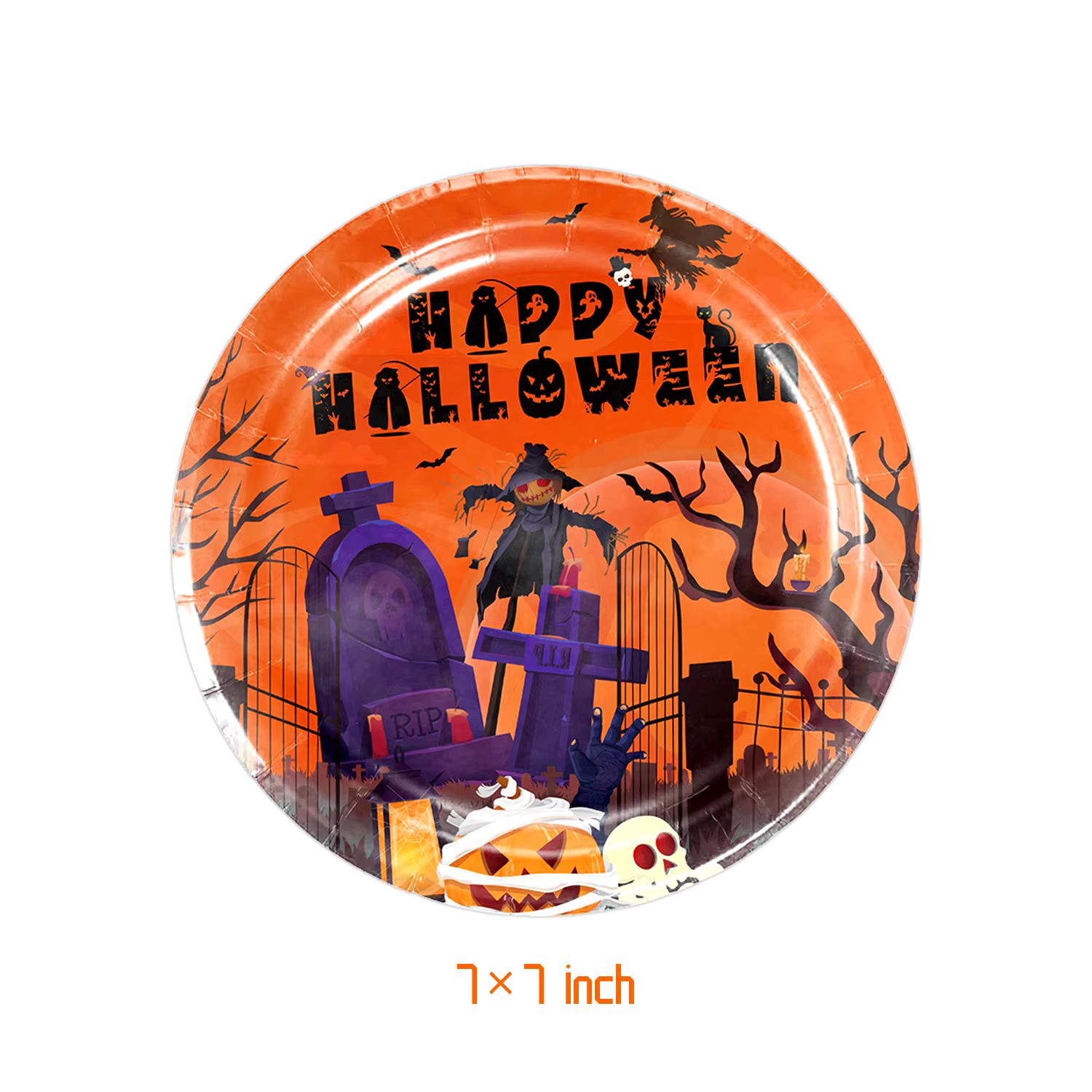 7&quot; Happy Halloween plates