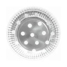 7&quot; Silver with white dots plates