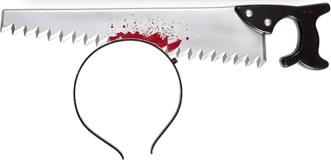 Halloween Horror Headband,Realistic Bloody Cleaver,Scissors,Saw Blade Hair Bands Halloween Costume Party Supplies