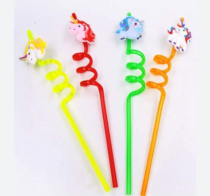 Straws Unicorn 4pc set