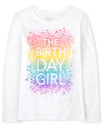 &quot;The Birthday Girl&quot; White Long Sleeve