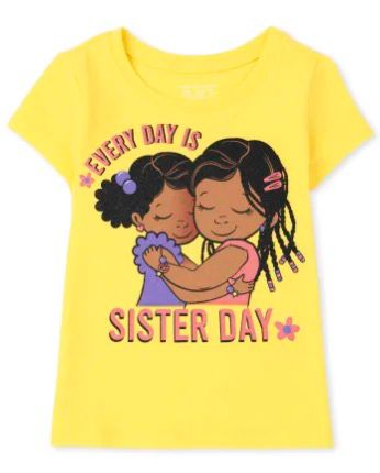 &quot;Everyday is Sister Day&quot; Yellow Tshirt