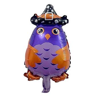 Purple and orange bird halloween foil