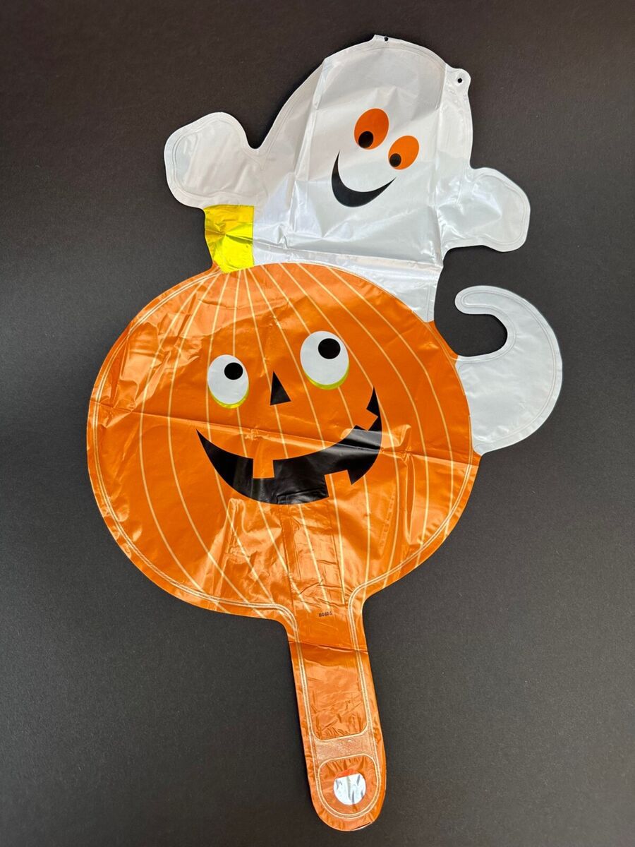 Ghost and pumpkin halloween foil balloon