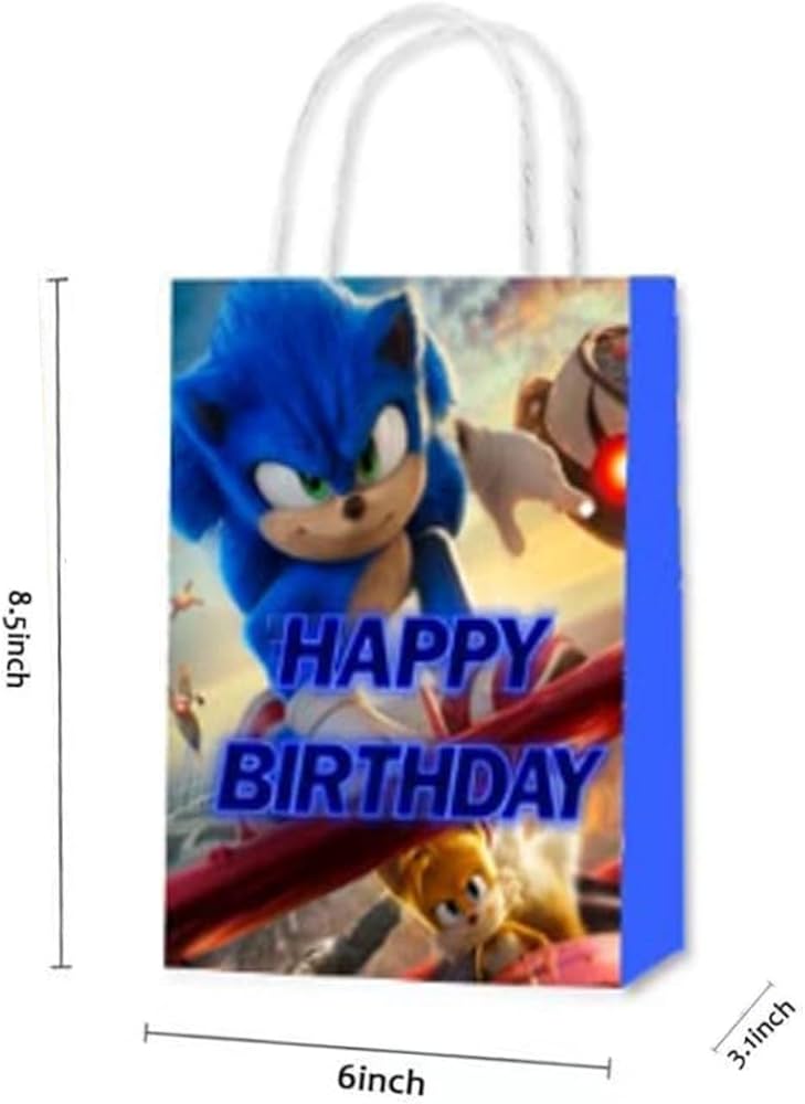 Sonic Happy Birthday Kraft Bag