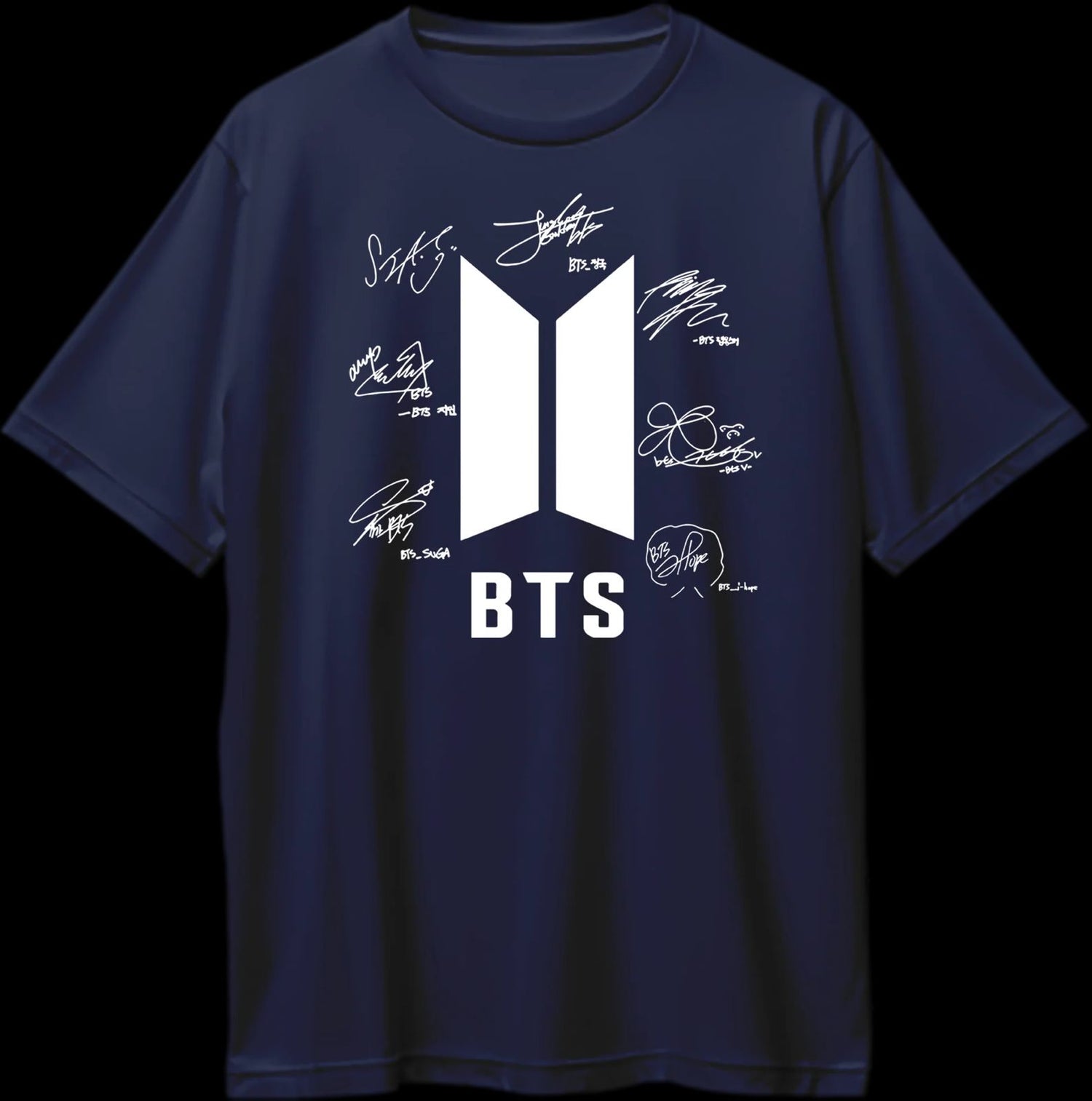 BTS Navy Blue Signature Sale Tshirt