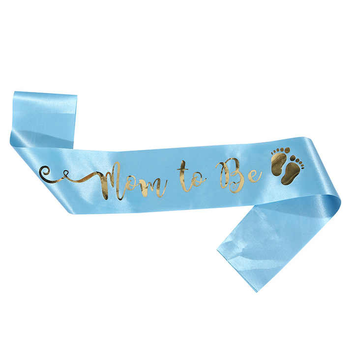 Mom To Be Blue And Gold Sash