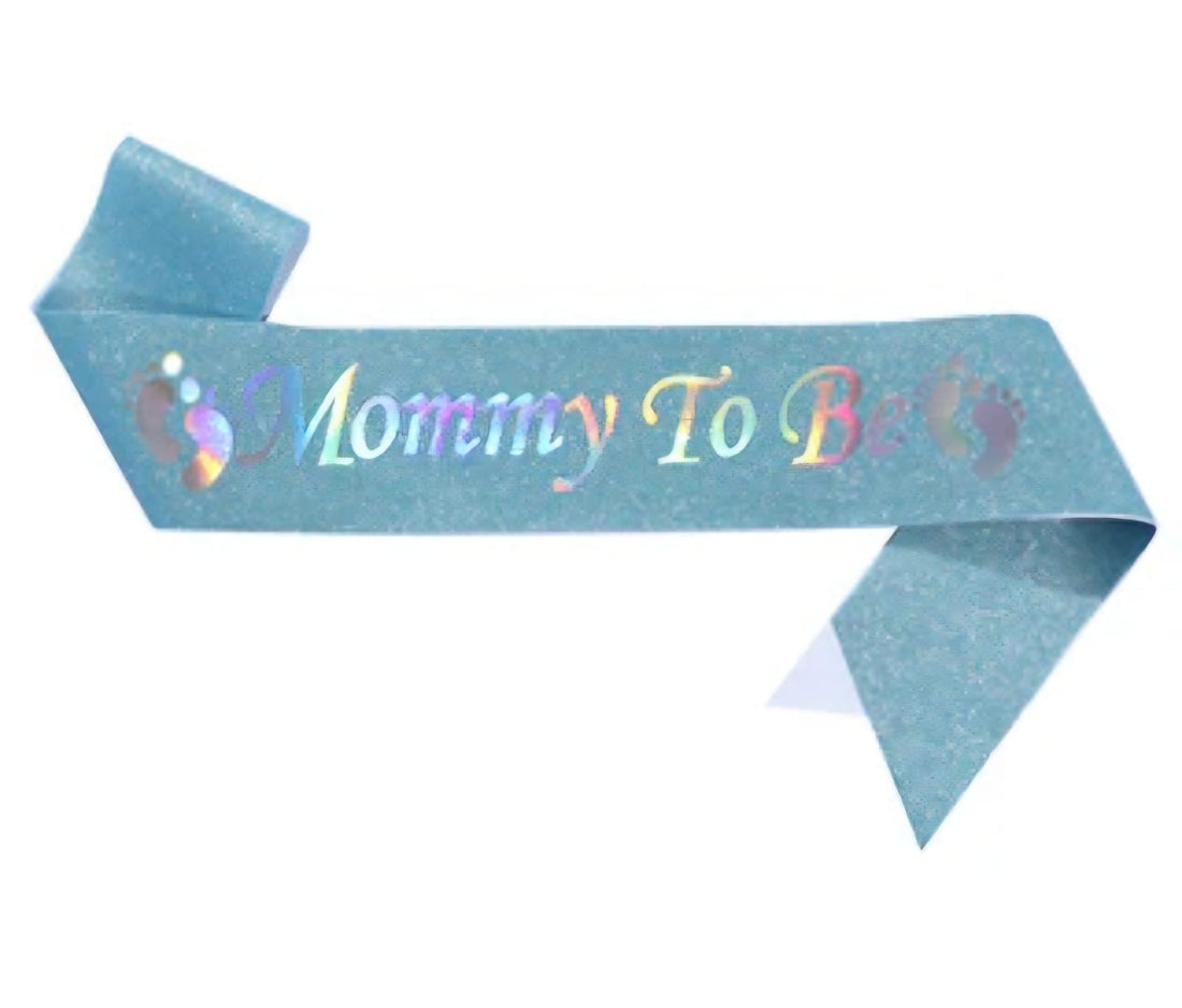 Mom To Be Blue Sash