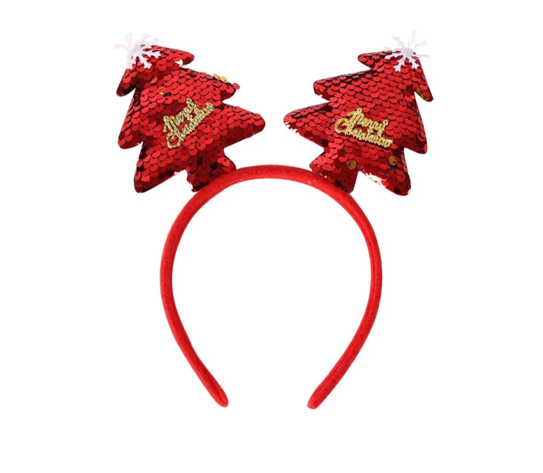 Red Christmas Tree Headband