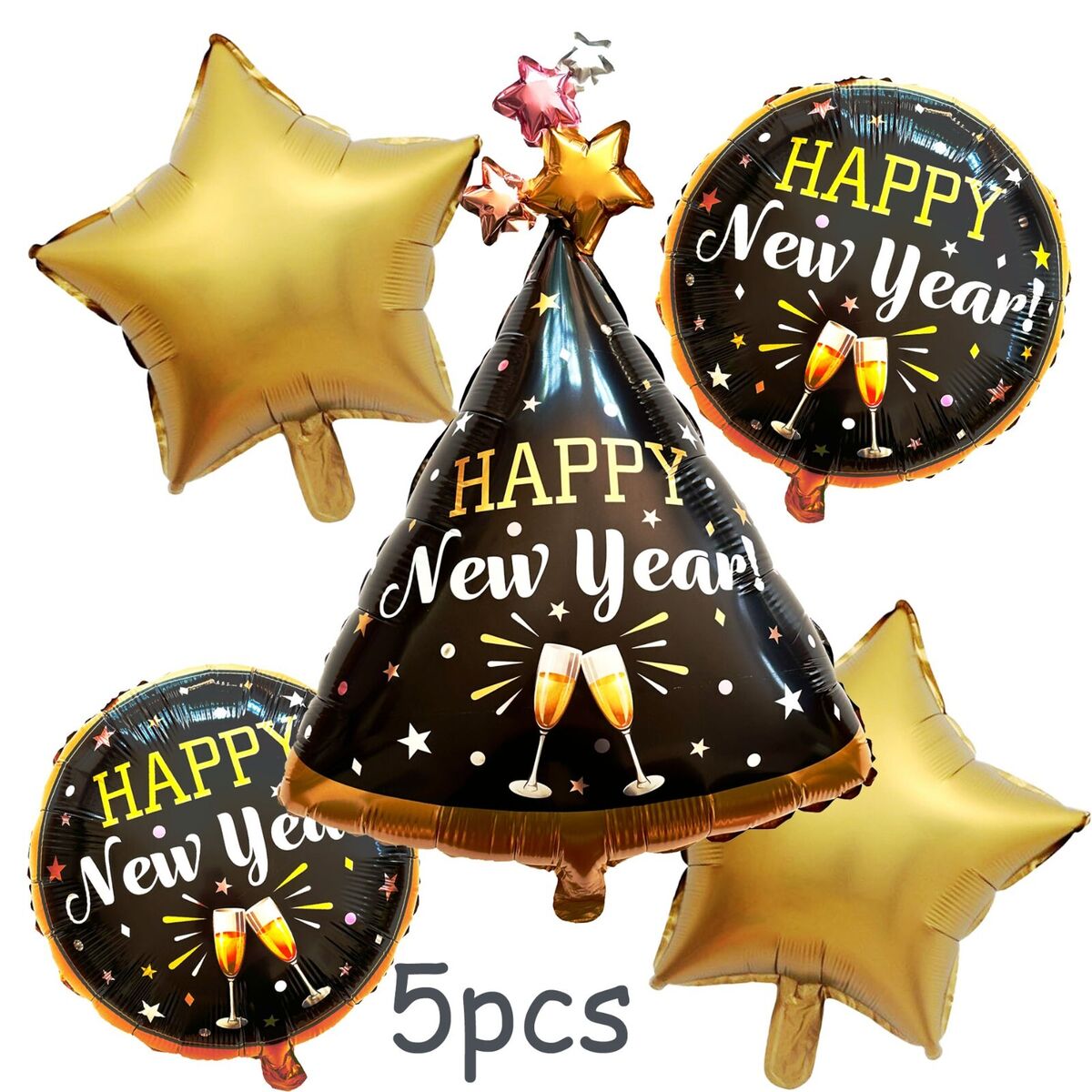 5pc Happy New Year Balloon set