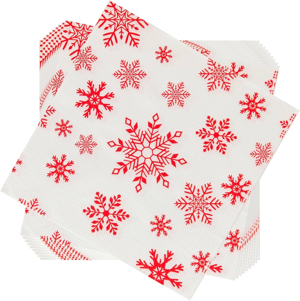 White Snow Fake Napkins