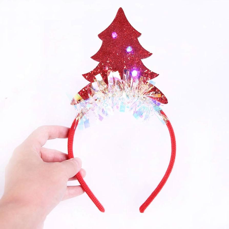 Red Christmas Tree LED headband