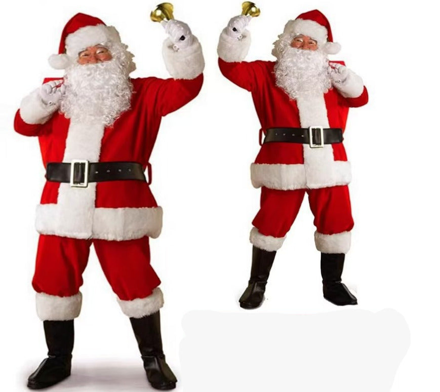 Santa clause 7pc Costume Adult Size outfit suit