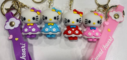 Mini Hello Kitty Dress Keychains