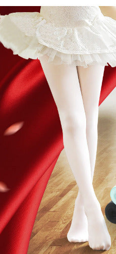 Girls Plain White Stockings