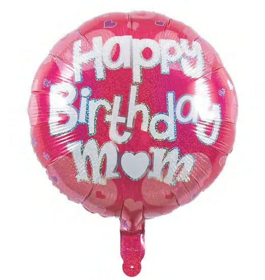 Happy Birthday Mom 18inch Foil  Balloon