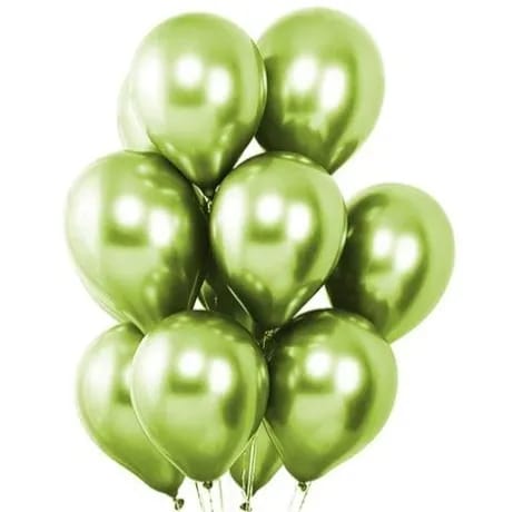Green Metallic Balloon 10 PC - Preppy Kids (Grand Bazaar)