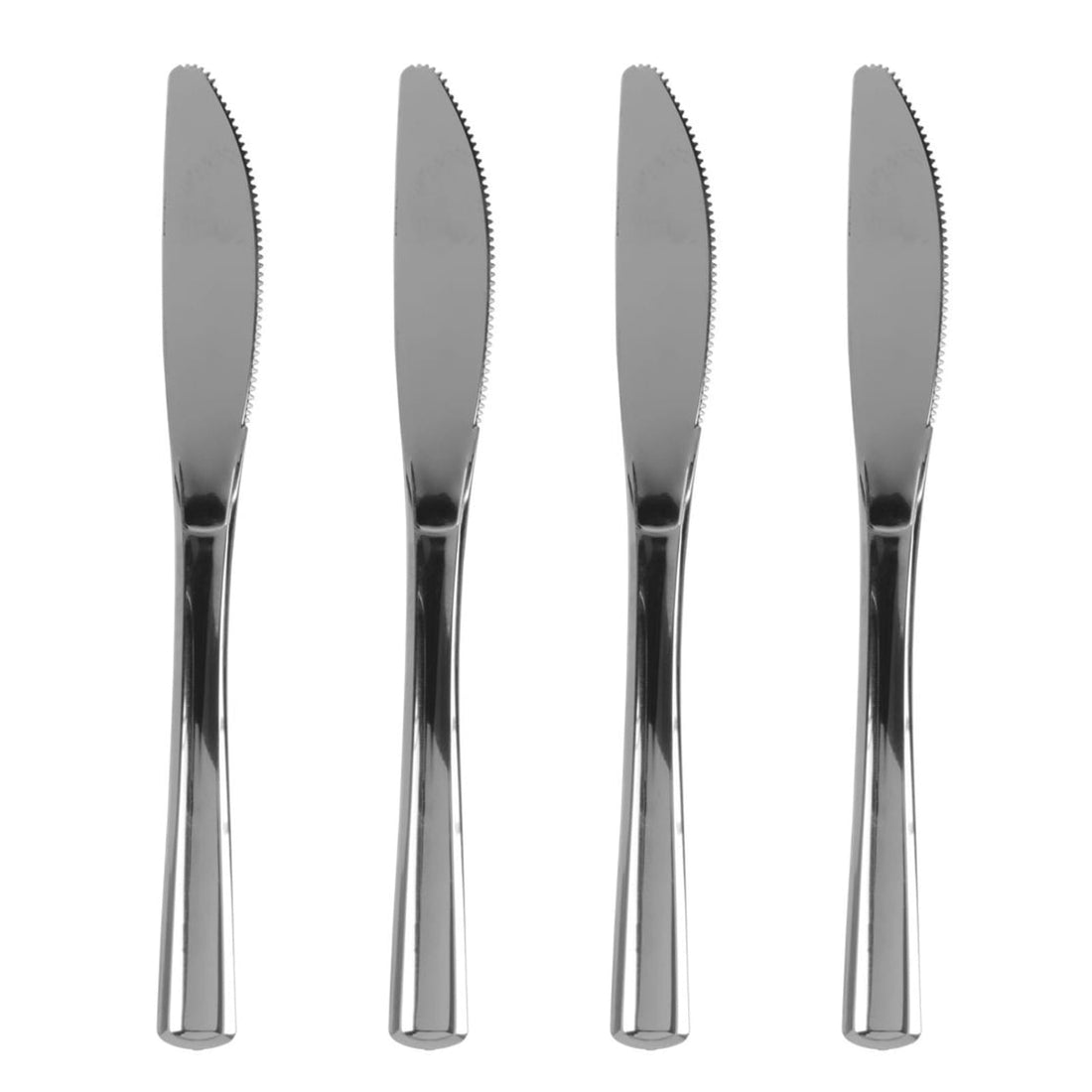 12 pc Silver Plastic Knives