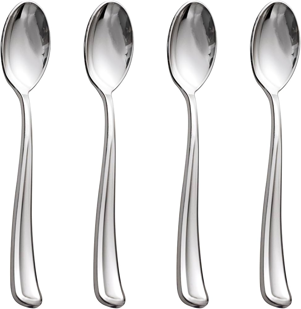 12 pc Silver Plastic Spoons