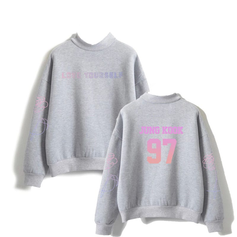 BTS Love Yourself Jungook 97 Grey Sweater - Preppy Kids (Grand Bazaar)