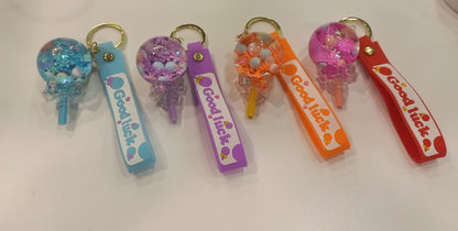 Acrylic Moving Liquid Lolipop Keychain - Preppy Kids (Grand Bazaar)