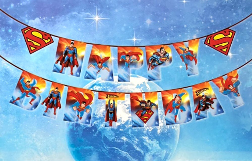 Superman Happy Birthday Banner