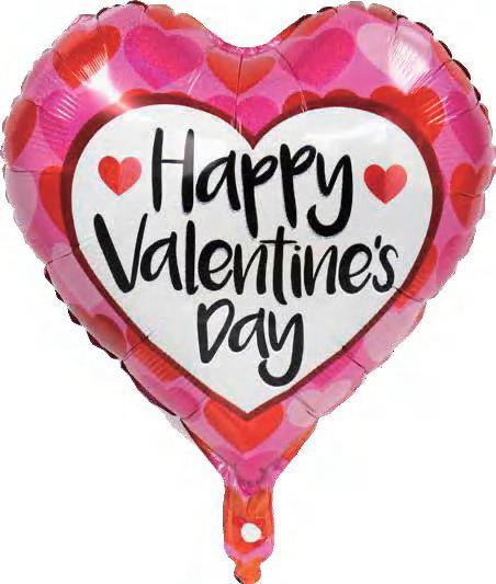 Happy Valentines Pink&amp;Red Heart Foil Balloon - Preppy Kids (Grand Bazaar)