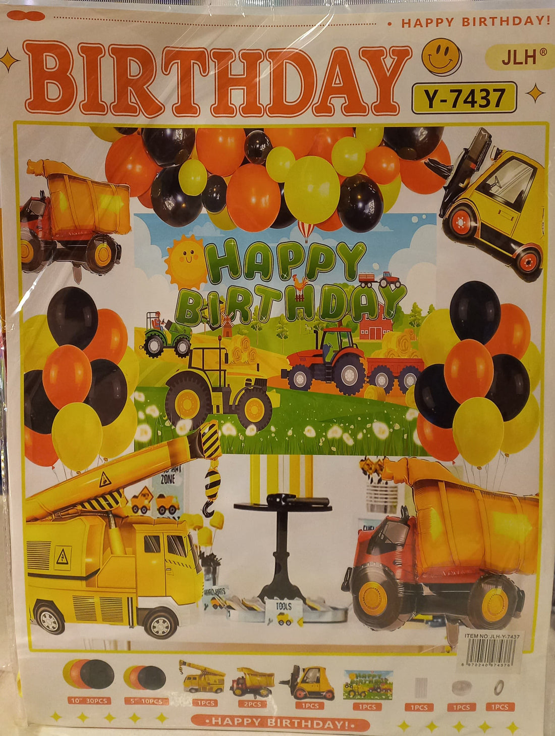 Construction Balloon Arch Kit - Preppy Kids (Grand Bazaar)