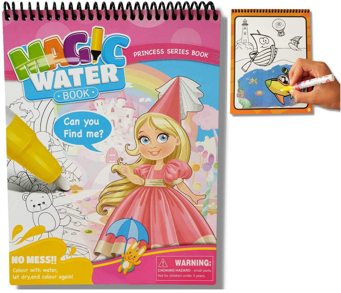 Water activated colouring book