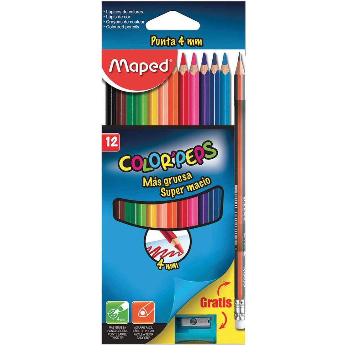 Color Pencils Pack of 12 - Preppy Kids (Grand Bazaar)