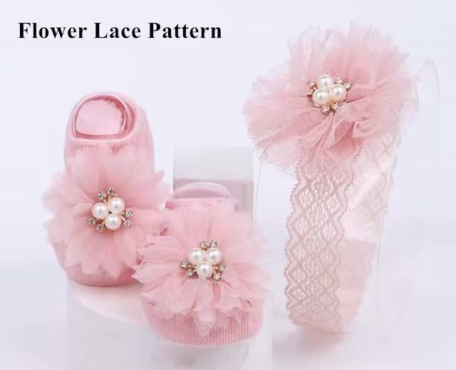 Pink Frill Baby Socks and Headband - Preppy Kids (Grand Bazaar)