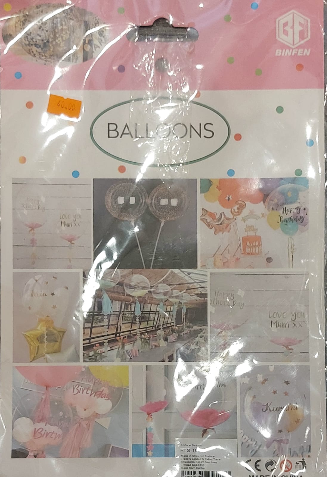 Jumbo Clear Confetti Balloon (1 PC) - Preppy Kids (Grand Bazaar)