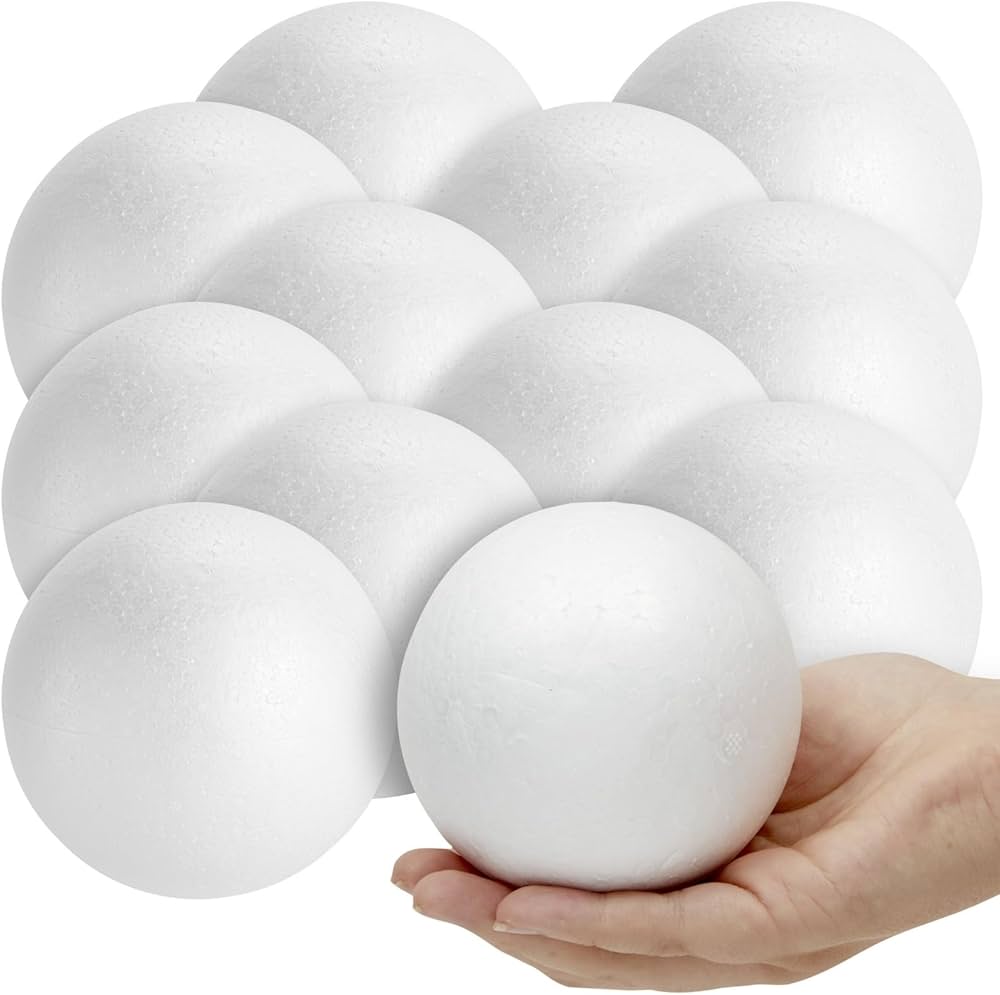 4 Inch styrofoam balls 6 pack - Preppy Kids (Grand Bazaar)