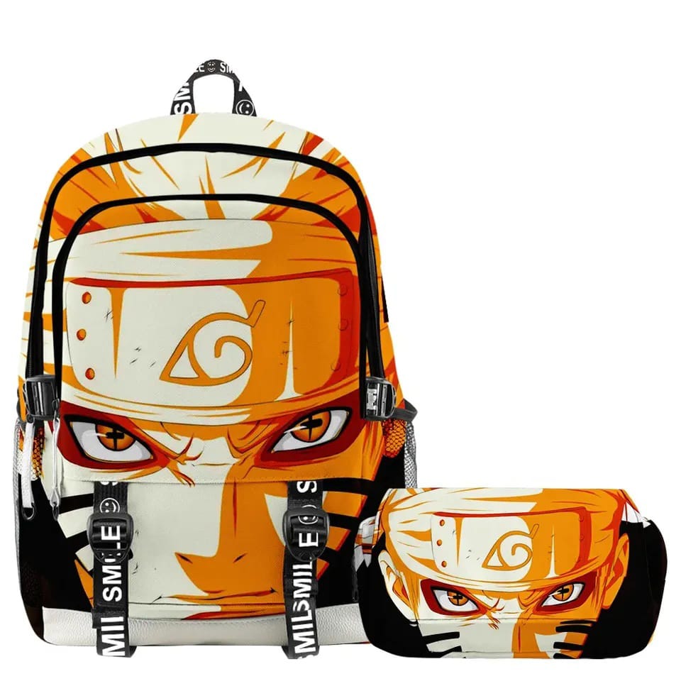Naruto Orange Backpack 2pc set - Preppy Kids (Grand Bazaar)
