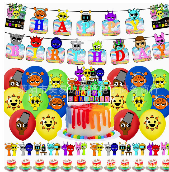 Sprunki Party Decorations package - Preppy Kids (Grand Bazaar)